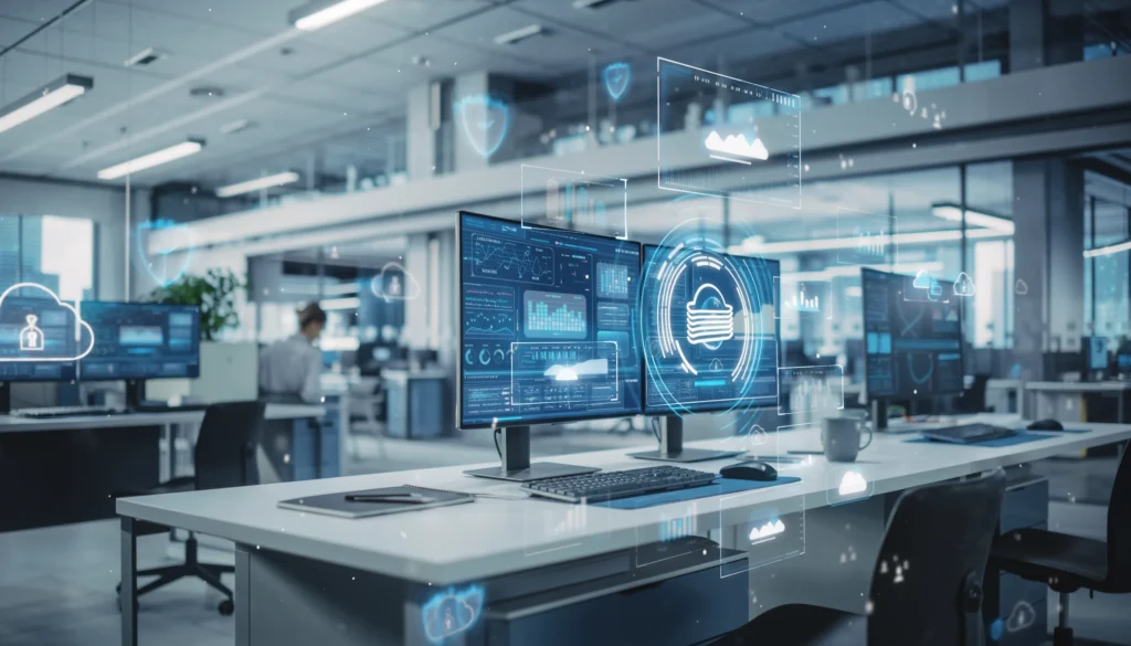 Tendencias tecnologicas empresariales y oficina moderna