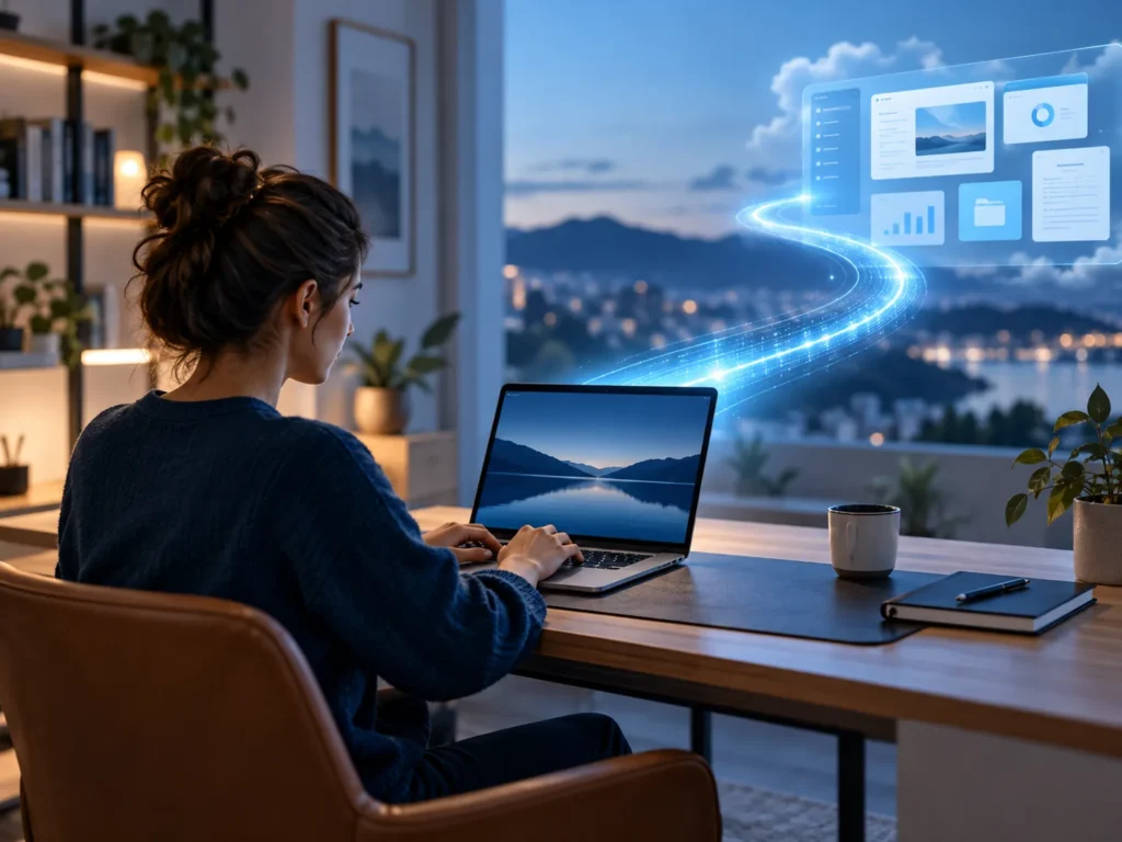 Colaborador accediendo de forma segura a aplicaciones de la empresa sin VPN